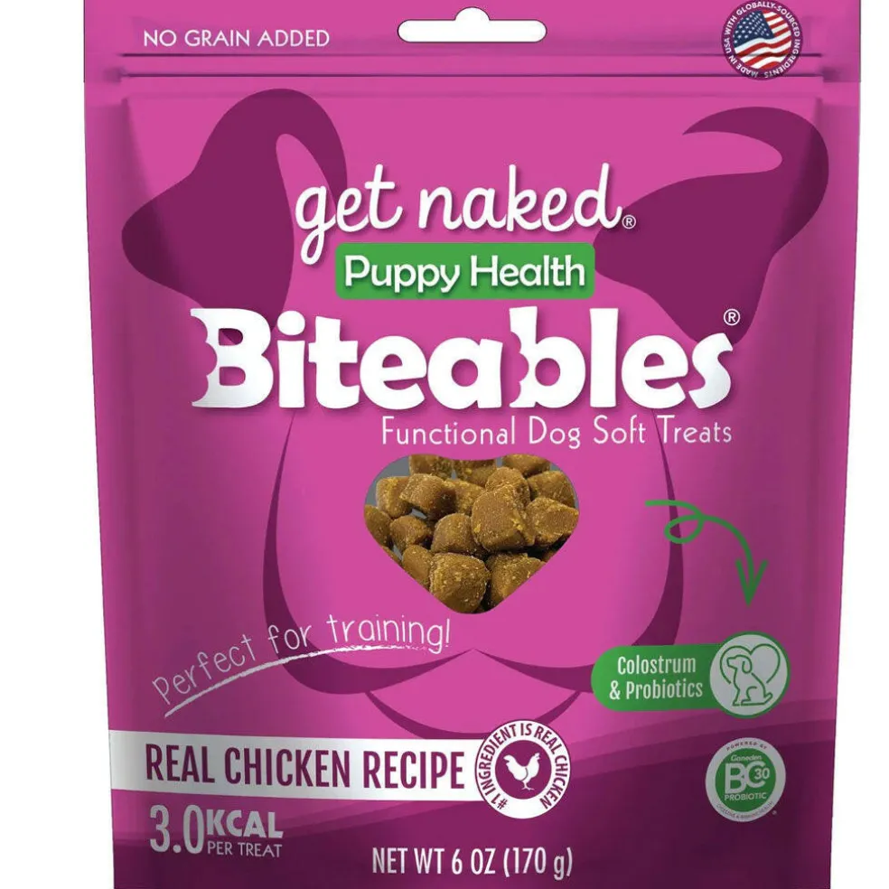 Get Naked Biteables Functional Real Chicken Recipe Puppy Treats, 6-oz bag