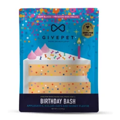 GivePet Birthday Bash Applesauce, Rolled Oats & Honey Soft Baked Dog Treats (6 oz)