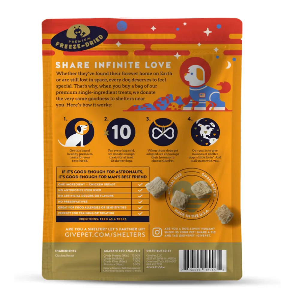 GivePet Mars Rover Freeze-Dried Chicken Breast Dog Treats (3 oz)