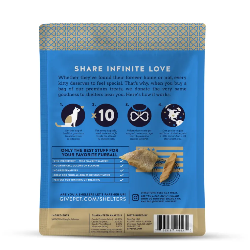 GivePet Purrfect Cast Freeze-Dried Salmon Cat Treats