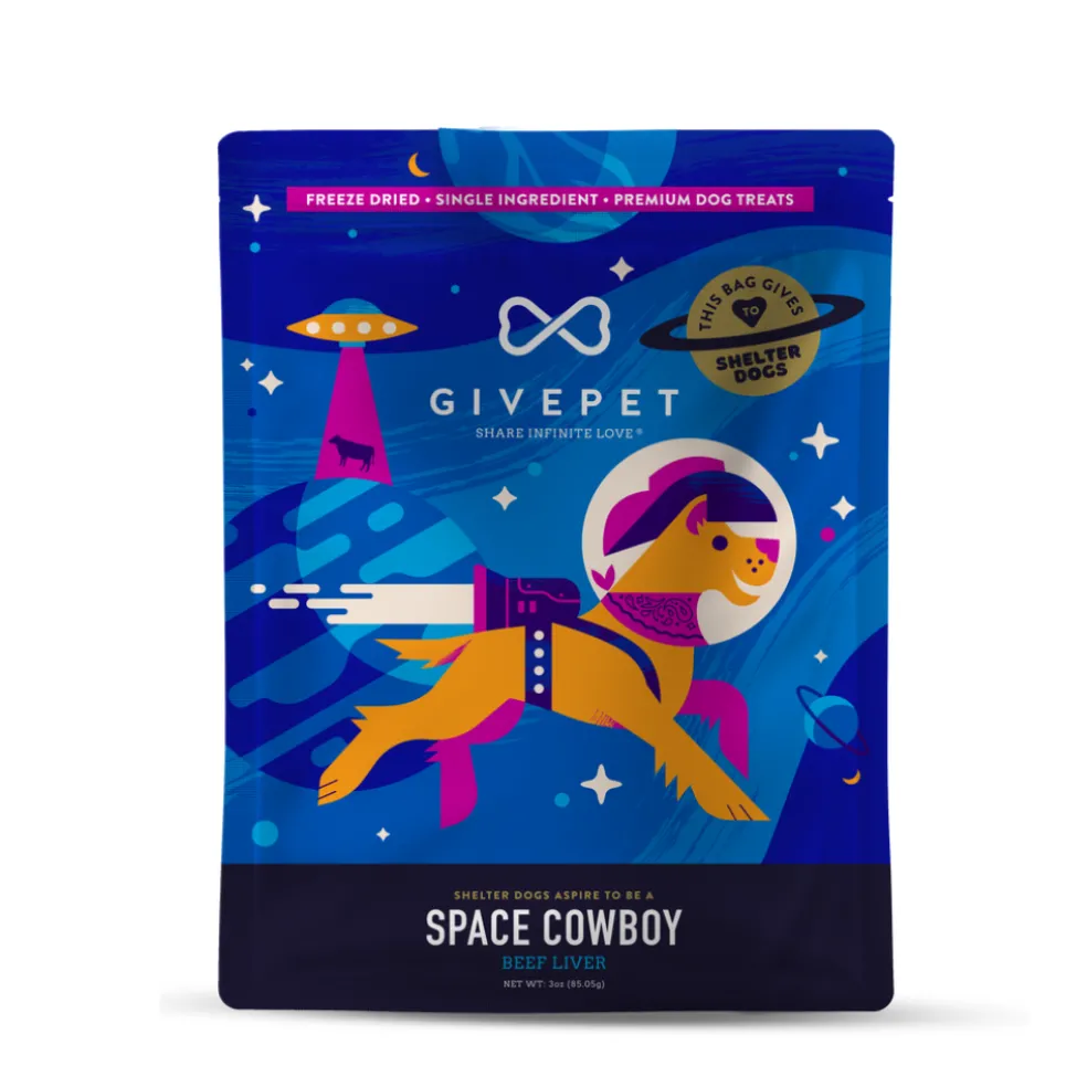 GivePet Space Cowboy Freeze-Dried Beef Liver Dog Treats (3 oz)