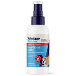 Glandex Advanced Vet Strength Anal Gland Medicated Itch Relief Spray for Dogs & Cats (4 oz)