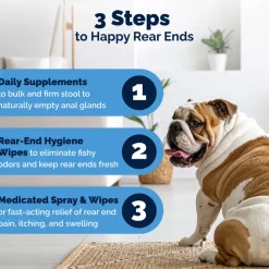 Glandex Anal Gland Health Powder Supplement for Dogs, Salmon Flavored