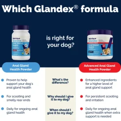 Glandex Anal Gland Health Powder Supplement for Dogs, Salmon Flavored