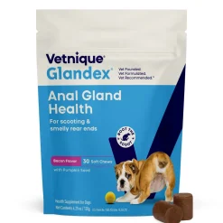 Glandex Anal Gland Support Bacon Flavored Soft Chews for Dogs