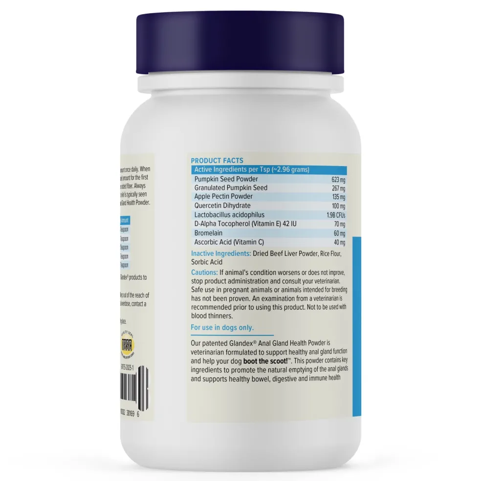 Glandex Anal Gland Support Beef Liver Flavored Powder for Dogs & Cats