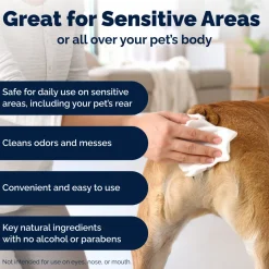 Glandex Anal Rear End Gland Hygienic Pet Wipes for Cats and Dogs