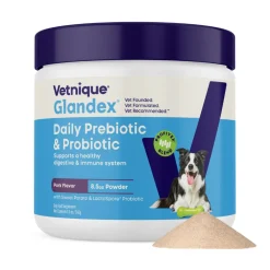 Glandex Daily Prebiotic & Probiotic Supplement Powder for Dogs, Pork Flavored