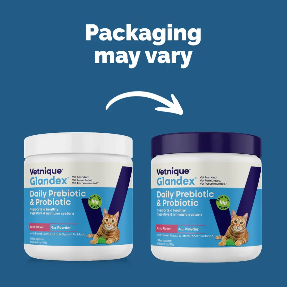 Glandex Daily Prebiotic & Probiotic Powder for Cats, Tuna Flavor, 4 oz