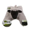 GoDog Barnyard Flats Lamb Durable Squeaky Plush Dog Toy, Large