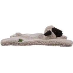 GoDog Barnyard Flats Lamb Durable Squeaky Plush Dog Toy, Large