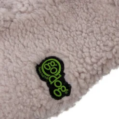 GoDog Barnyard Flats Lamb Durable Squeaky Plush Dog Toy, Large
