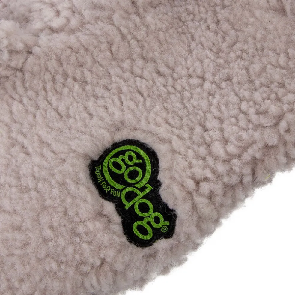 GoDog Barnyard Flats Lamb Durable Squeaky Plush Dog Toy, Large