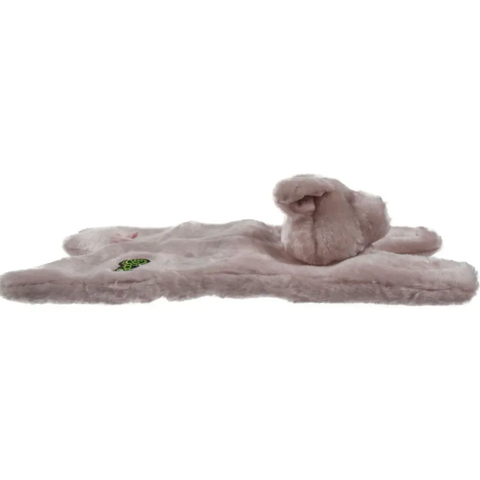 GoDog Barnyard Flats Pig Durable Squeaky Plush Dog Toy, Large
