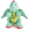 GoDog Dragons Chew Guard Squeaky Plush Dog Toy, Seaform, Large