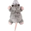 GoDog Flatz Opossum Squeaky Plush Dog Toy, Large