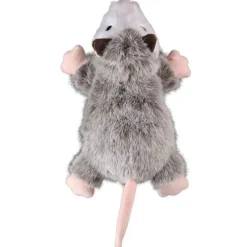 GoDog Flatz Opossum Squeaky Plush Dog Toy, Large