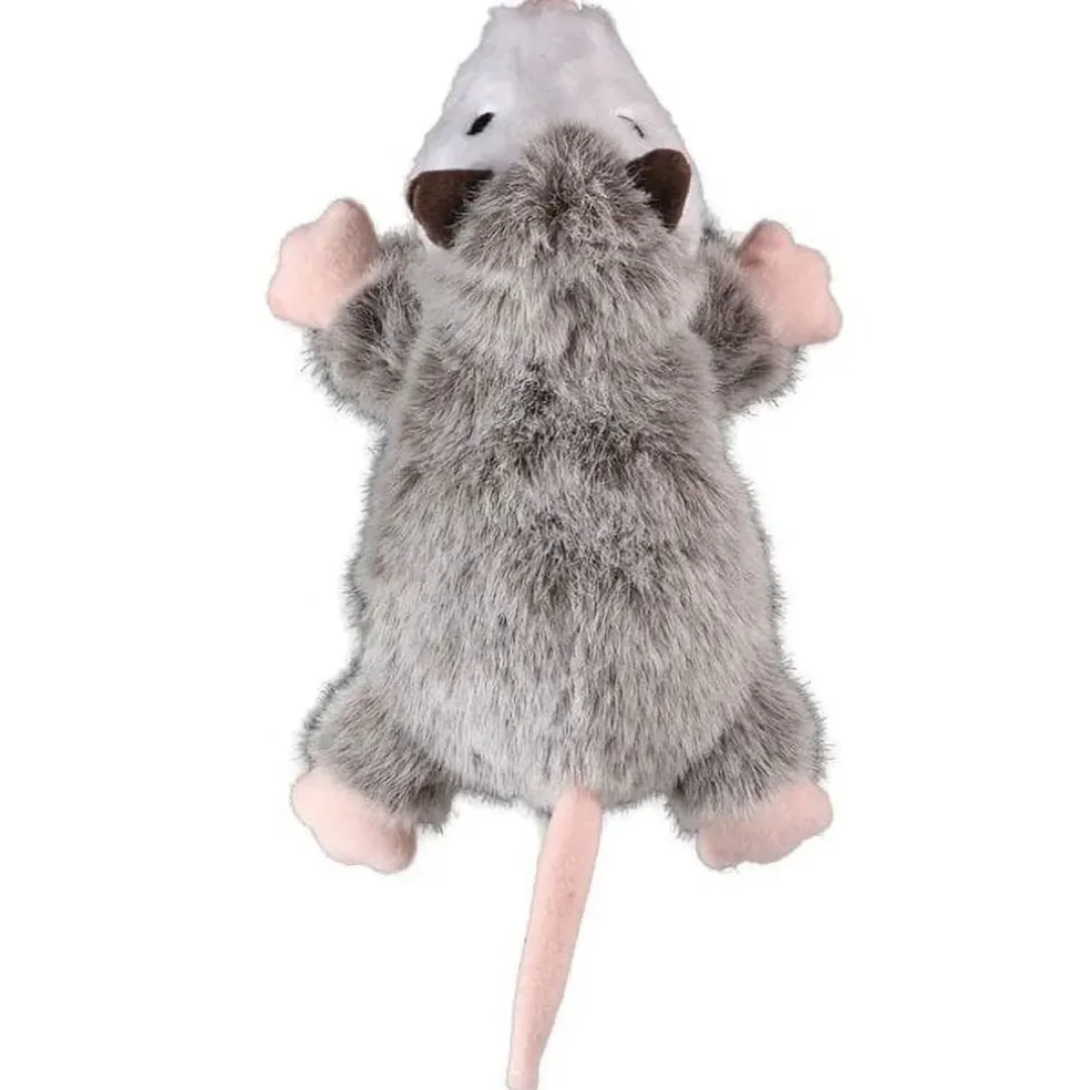 GoDog Flatz Opossum Squeaky Plush Dog Toy, Large