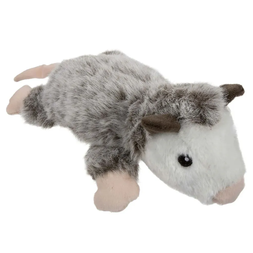 GoDog Flatz Opossum Squeaky Plush Dog Toy, Large