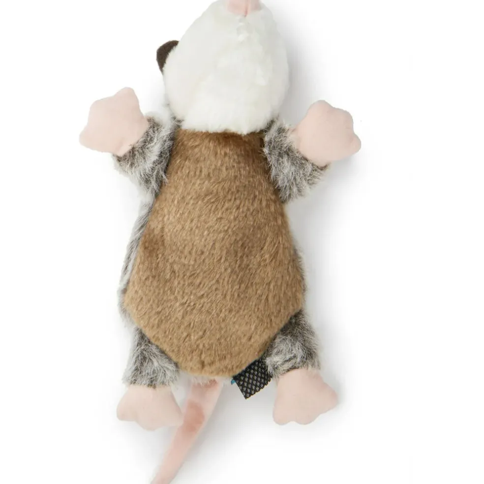 GoDog Flatz Opossum Squeaky Plush Dog Toy, Large
