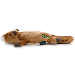 GoDog Flatz Squirrel Squeaky Plush Dog Toy, Large