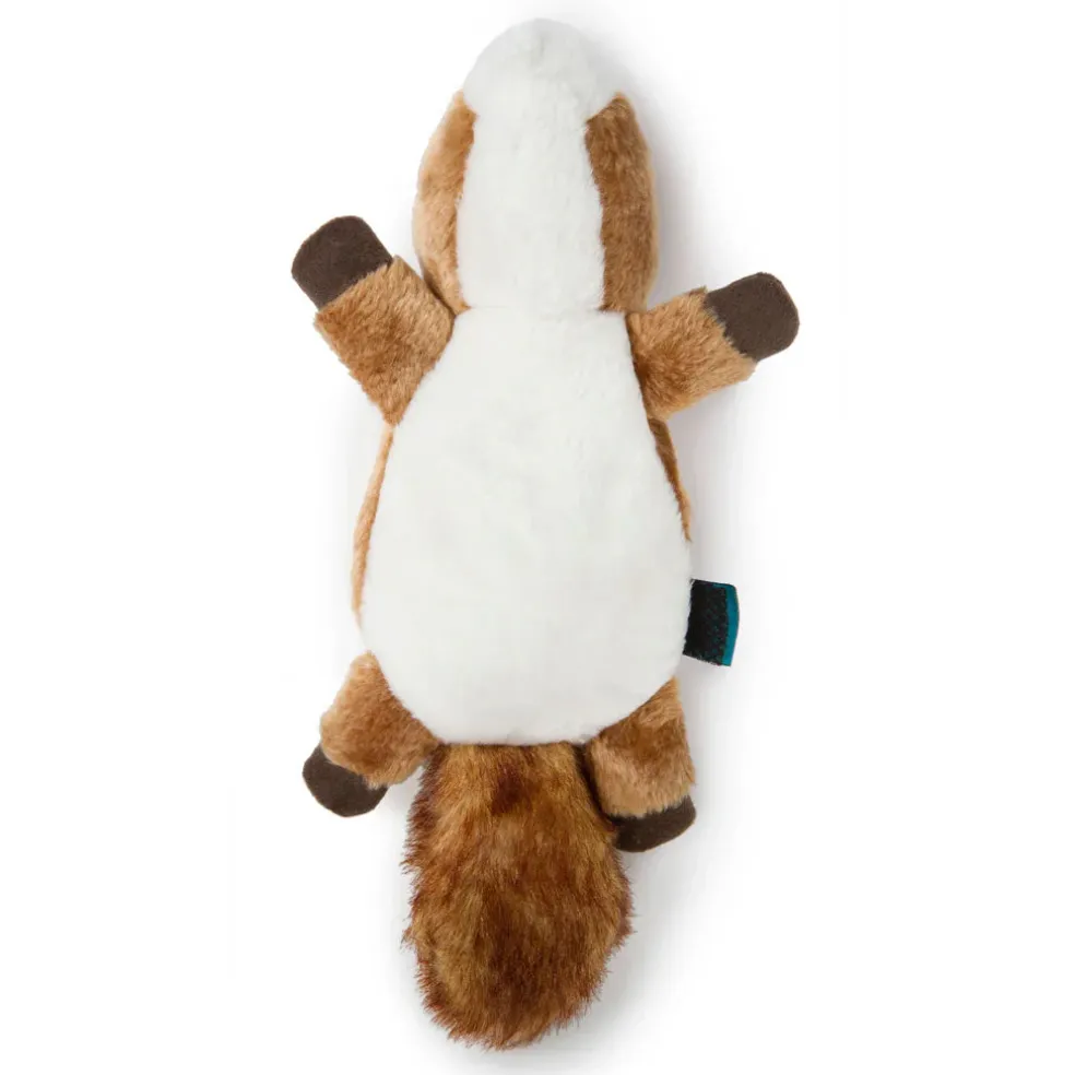GoDog Flatz Squirrel Squeaky Plush Dog Toy, Large