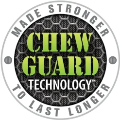 GoDog Green Tugs Monkey Chew Guard Squeaky Plush Dog Toy, Large