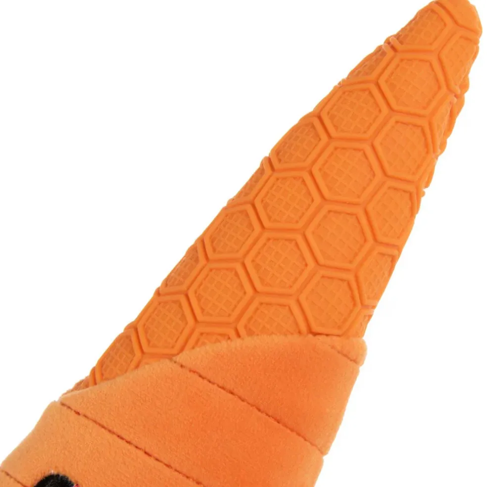 GoDog Tough N Texture Carrot Dog Toy, Orange