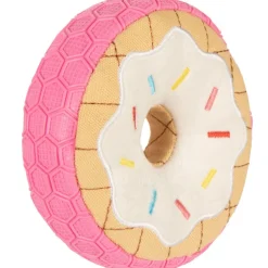 GoDog Tough N Texture Donut Dog Toy, Pink, 5