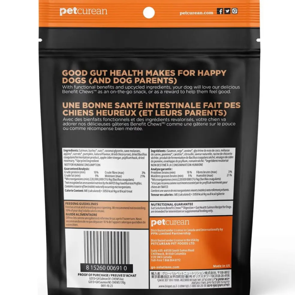 Go! Solutions Benefit Chews Digestion + Gut Health Salmon Recipe Soft & Chewy Treats for Dogs (6 oz)