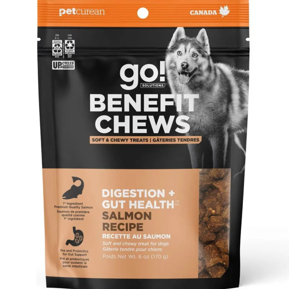 Go! Solutions Benefit Chews Digestion + Gut Health Salmon Recipe Soft & Chewy Treats for Dogs (6 oz)