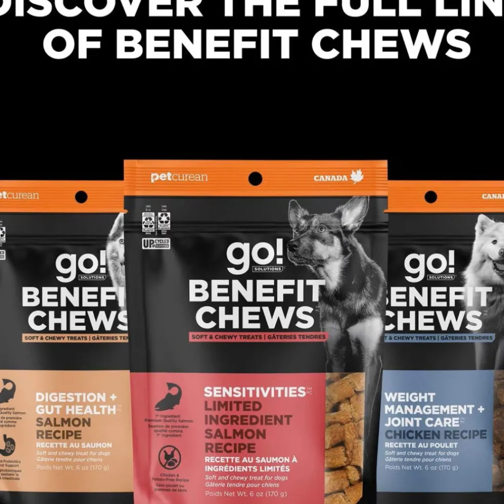 Go! Solutions Benefit Chews Skin + Coat Care Lamb Recipe Soft & Chewy Treats for Dogs (6 oz)