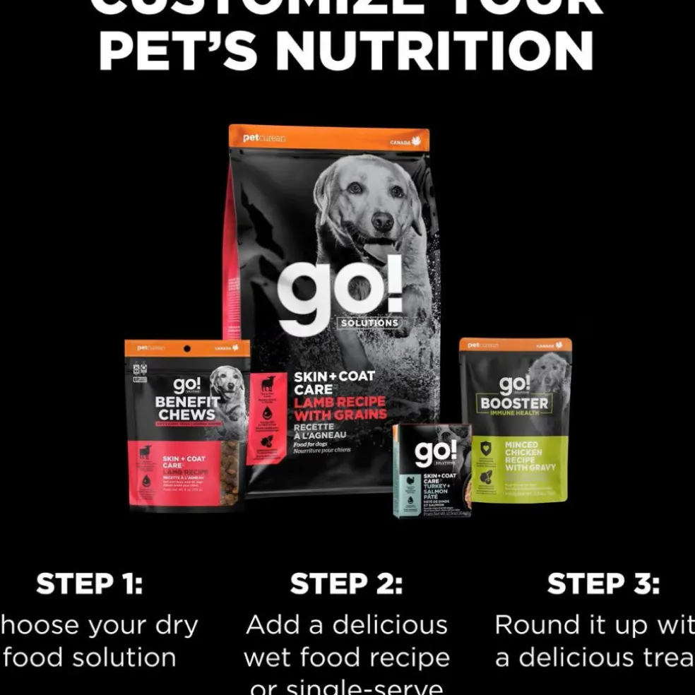 Go! Solutions Benefit Chews Skin + Coat Care Lamb Recipe Soft & Chewy Treats for Dogs (6 oz)