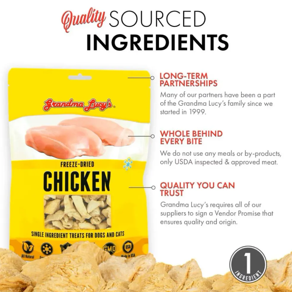 Grandma Lucy's Freeze-Dried Chicken Dog & Cat Treats (3.5 oz)