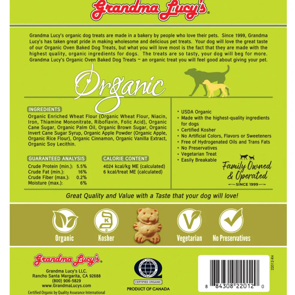 Grandma Lucy's Organic Oven Baked Apple Treats For Dogs (14 oz)