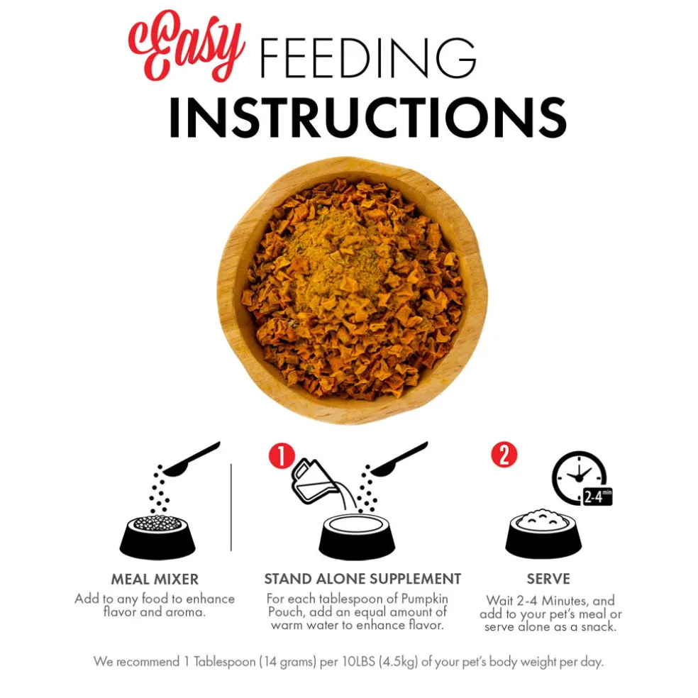 Grandma Lucy's Pumpkin Pouch Inflammation Freeze-Dried Dog & Cat Food Topper for Dogs & Cats - 6oz