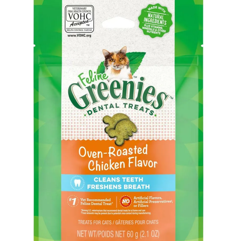 Greenies Feline Oven Roasted Chicken Flavor Dental Cat Treats