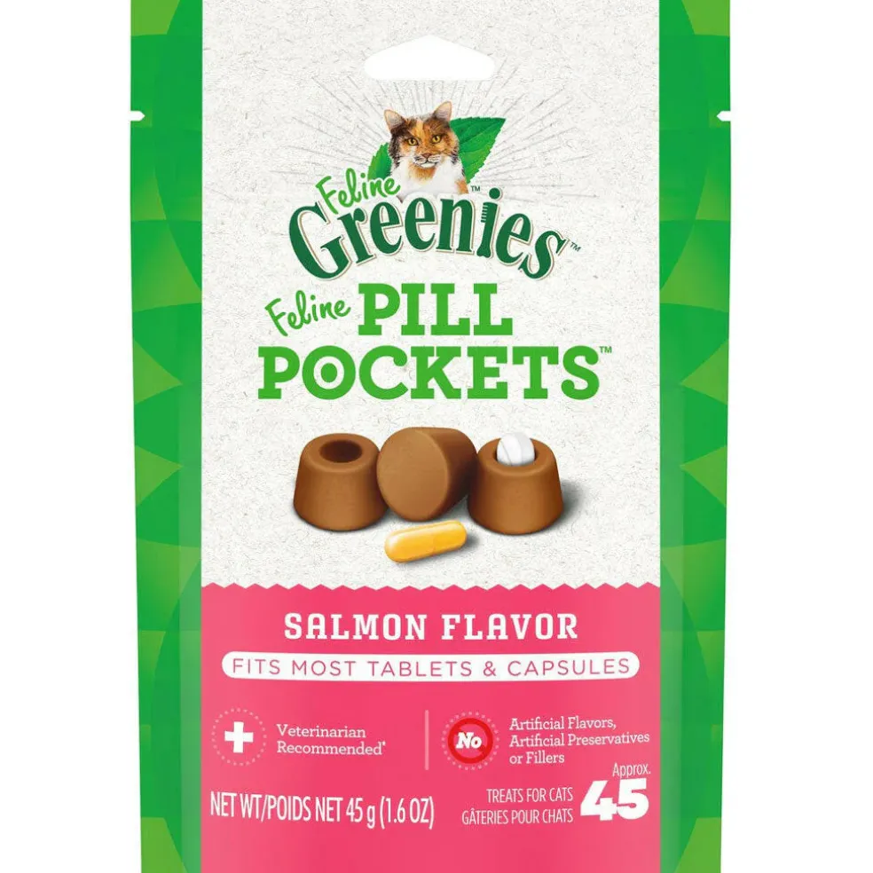 Greenies Feline Pill Pockets Salmon Flavor, 1.6-oz