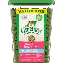 Greenies Feline Savory Salmon Flavor Dental Cat Treats