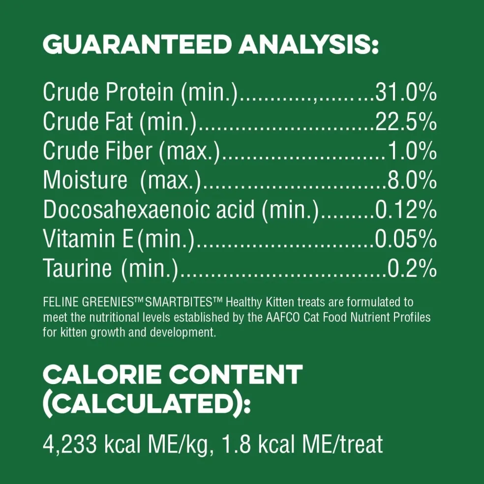 Greenies Feline Smart Bites Healthy Kitten Treats For Cats