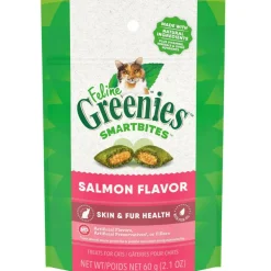 Greenies Feline SmartBites Skin & Fur Salmon Flavor Cat Treats, 2.1-oz