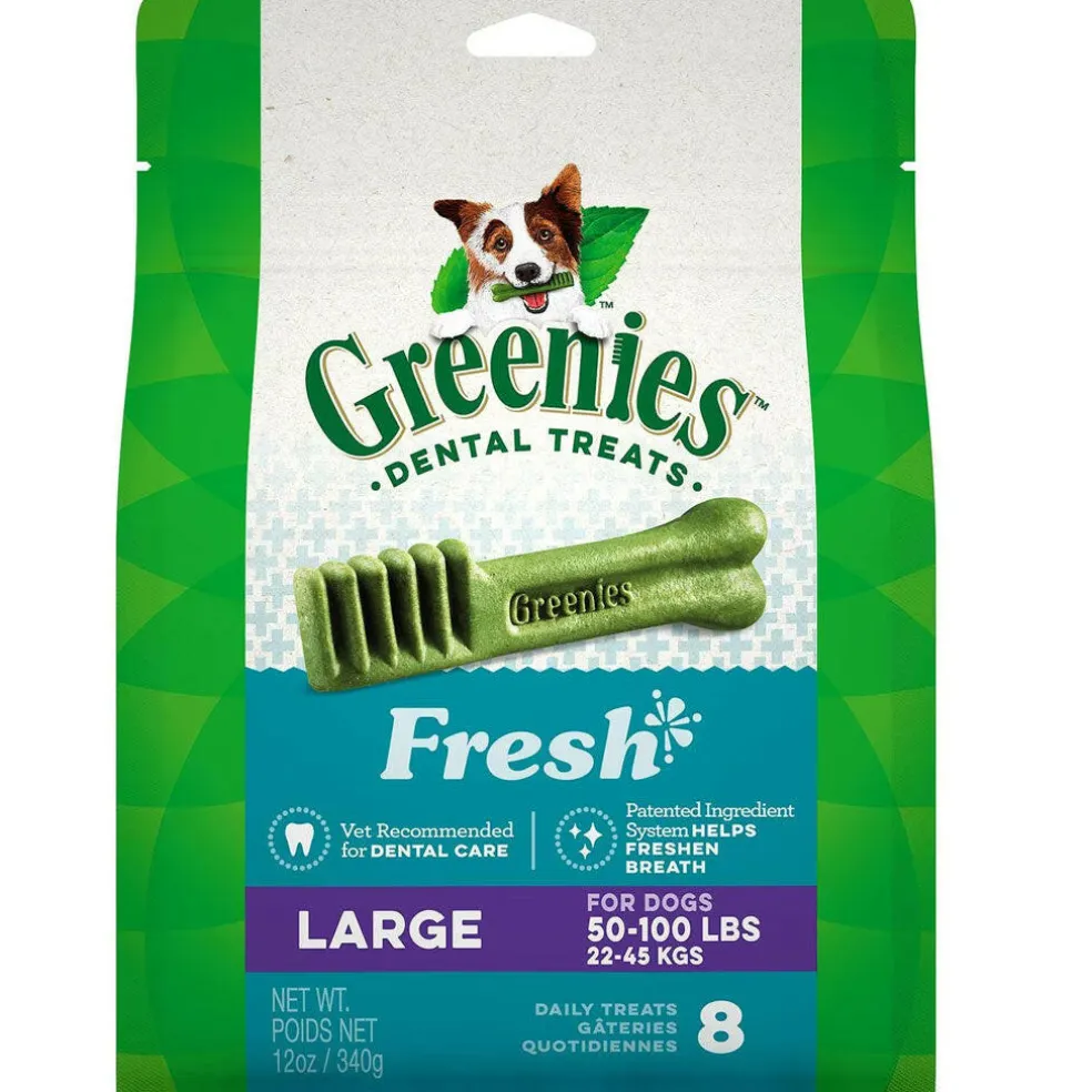 GREENIES Fresh Mint Large Dental Treats, 8 count