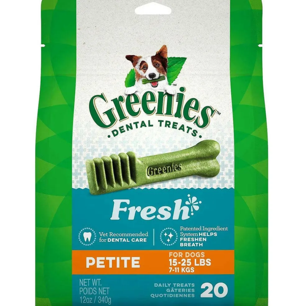 GREENIES Fresh Mint Petite Dental Treats, 20 count
