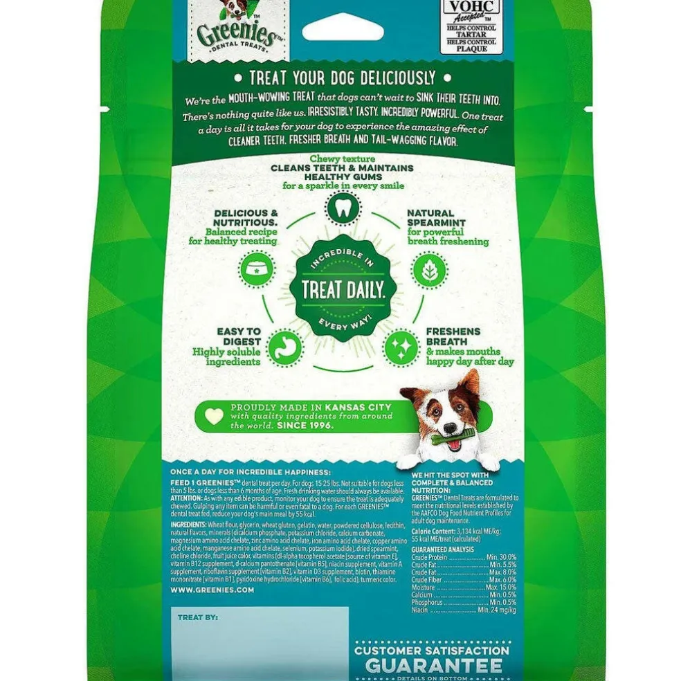 GREENIES Fresh Mint Petite Dental Treats, 20 count