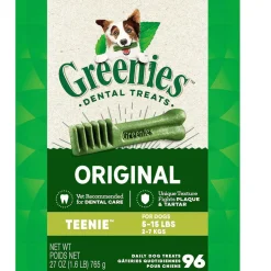 Greenies Original Dental Chews for Dogs, Treat-Pak, Teenie