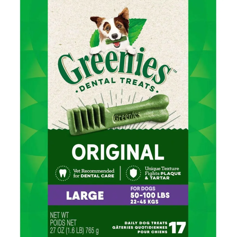 Greenies Original Dental Chews for Dogs, Treat-Pak, Large