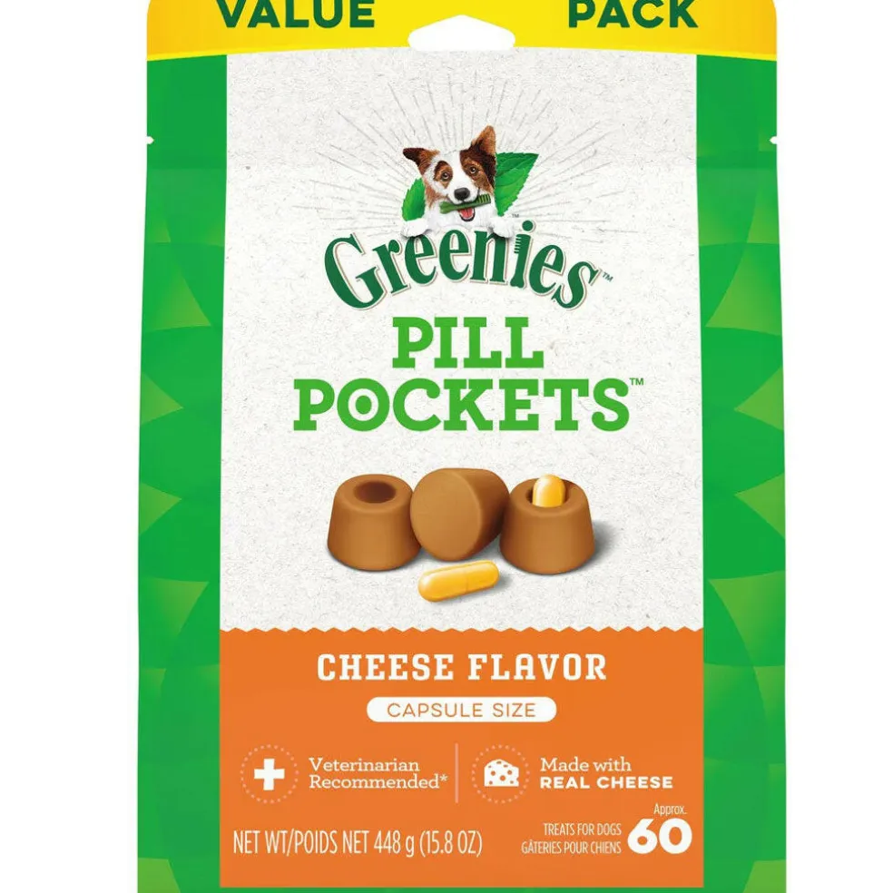 Greenies Pill Pockets Cheese Flavor Treats for Dogs, Capsule Size