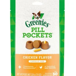 Greenies Pill Pockets Chicken Flavor Treats for Dogs, Capsule Size