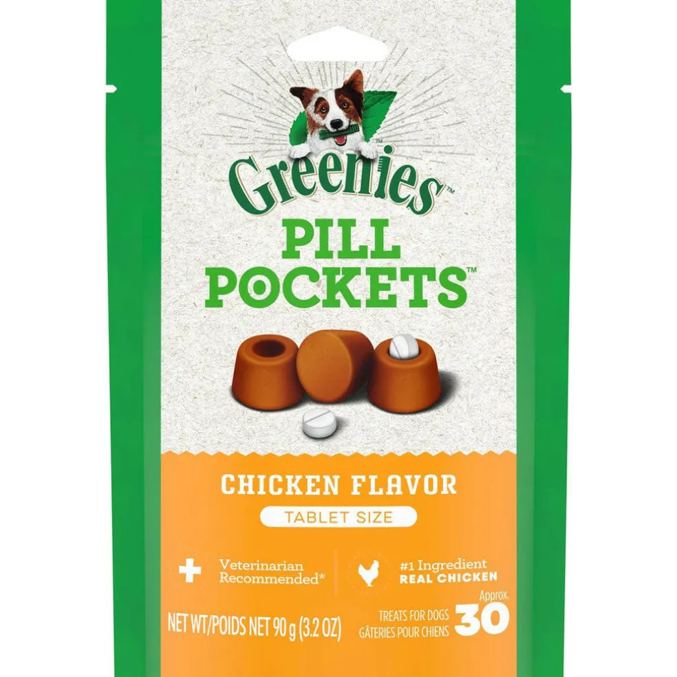 Greenies Pill Pockets Chicken Flavor Treats for Dogs, Tablet Size