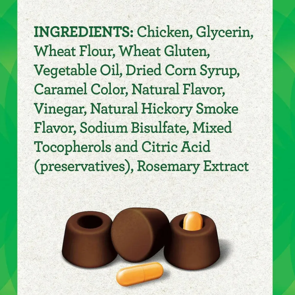 Greenies Pill Pockets Hickory Smoke Flavor Treats for Dogs, Capsule Size